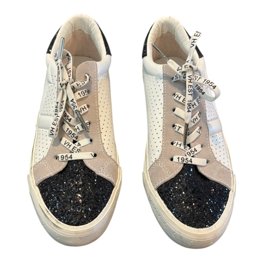 Vintage Havana Gadol Sneakers White/Black Glitter Approx Size 7